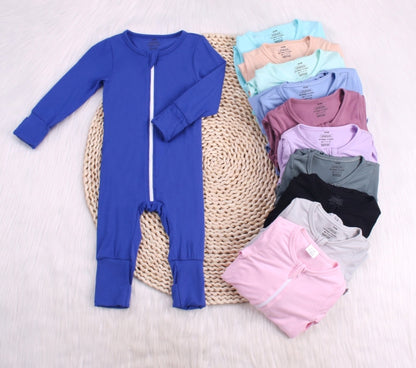 Solid Color Bamboo Fiber Baby Romper