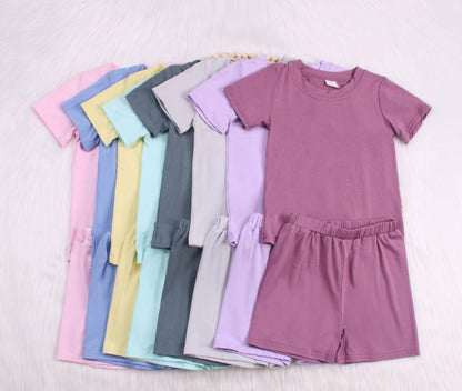 Solid Color Bamboo Fiber Baby Set