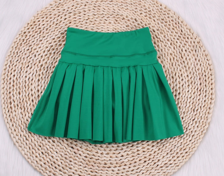 Solid Color Tunic Yoga Baby Pleated Skirt