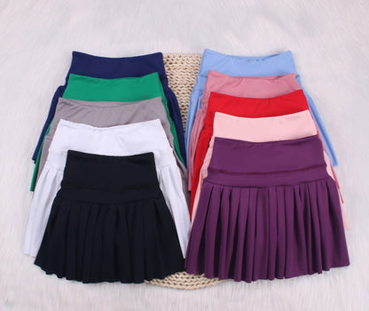 Solid Color Tunic Yoga Baby Pleated Skirt