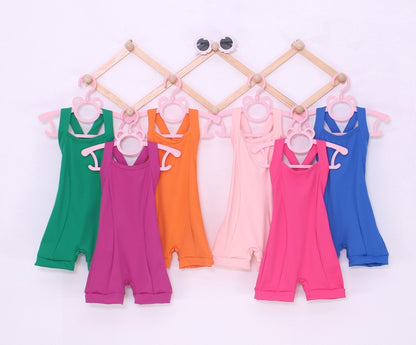 Refreshing Summer Solid Color Yoga Baby Jumpsuit