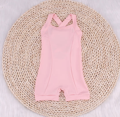 Refreshing Summer Solid Color Yoga Baby Jumpsuit