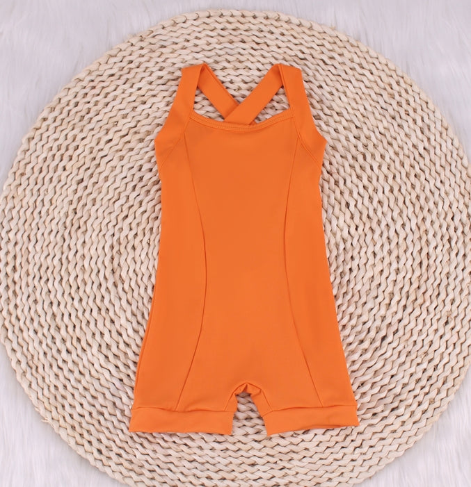 Refreshing Summer Solid Color Yoga Baby Jumpsuit