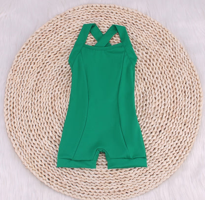 Refreshing Summer Solid Color Yoga Baby Jumpsuit