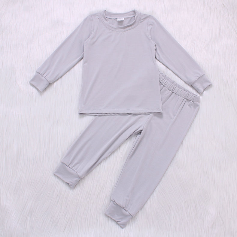 Solid Colour Print Bamboo Fiber Baby Set