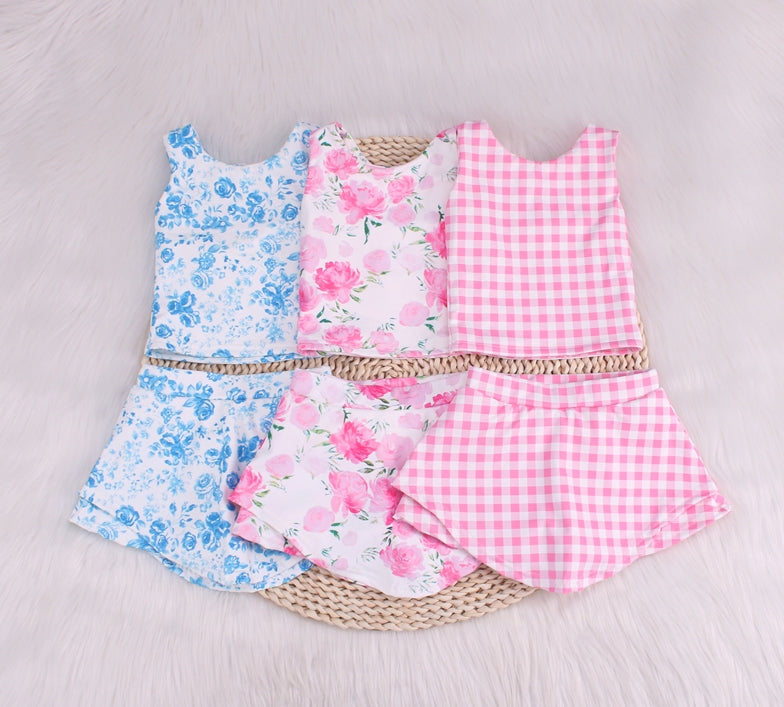 Floral Skirt Baby Yoga Summer Set（Big）