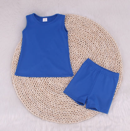 Solid Color Vest Baby Yoga Summer Set (Big)