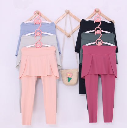 Solid Tunic Yoga Baby Trousers/Pants/Hakama