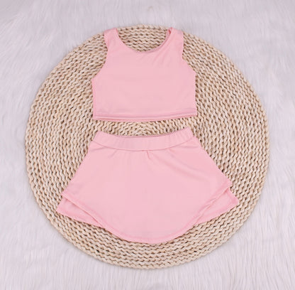 Solid Color Vest Baby Yoga Leisure Set