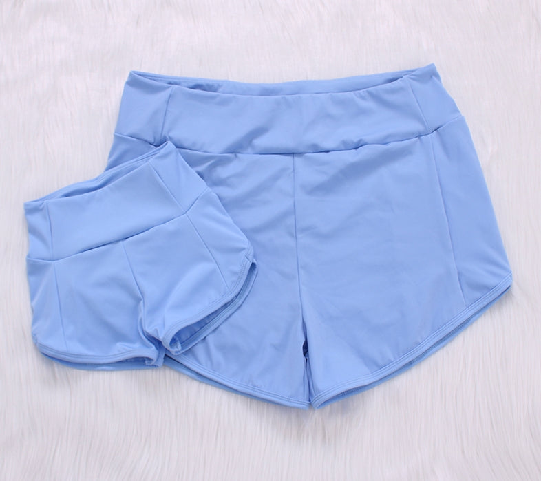 Solid Color Baby Yoga Leisure Shorts（Big）