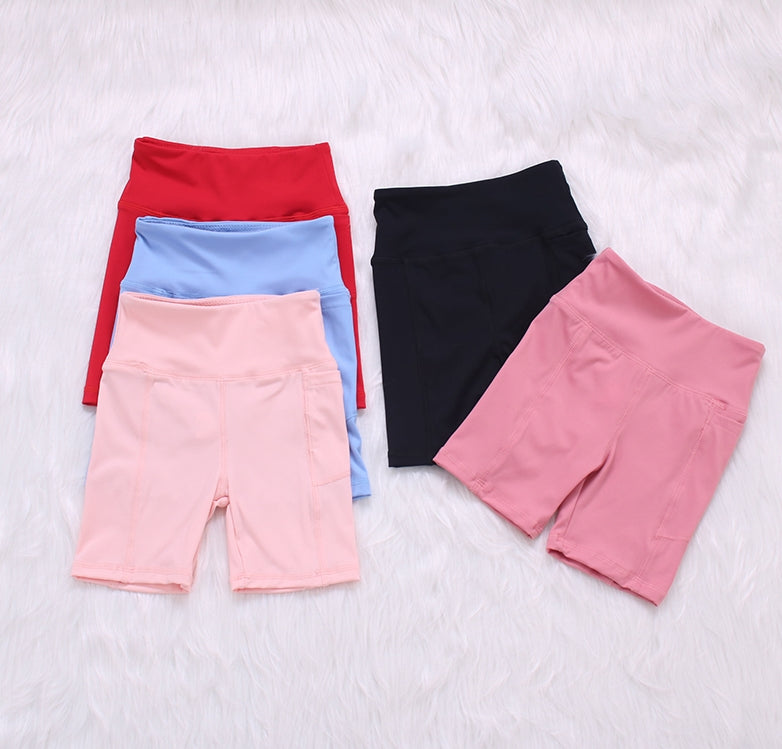 Solid Color Baby Yoga Sport Shorts（Big）