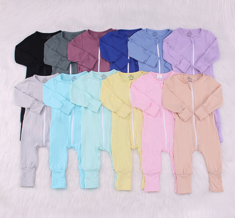 Solid Color Bamboo Fiber Baby Clothes