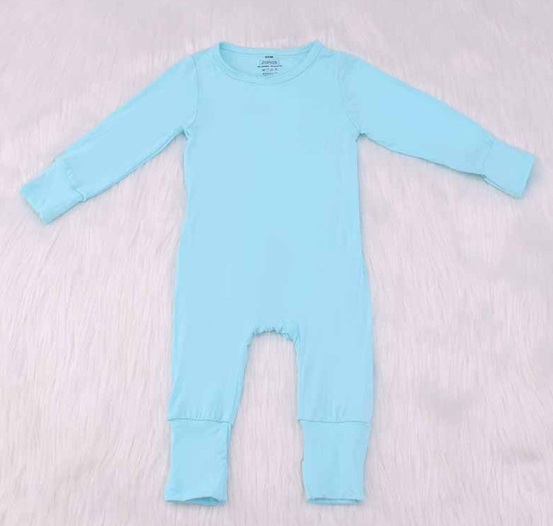 Solid Color Bamboo Fiber Baby Crawling Suit