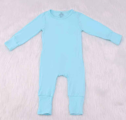 Solid Color Bamboo Fiber Baby Crawling Suit