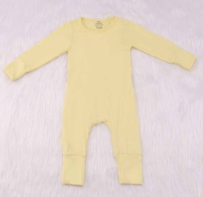 Solid Color Bamboo Fiber Baby Crawling Suit