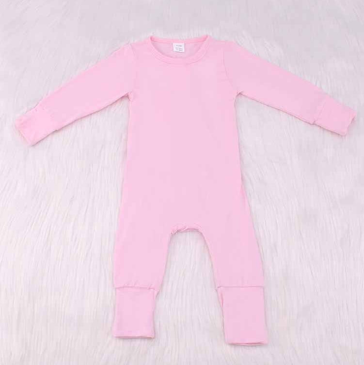 Solid Color Bamboo Fiber Baby Crawling Suit