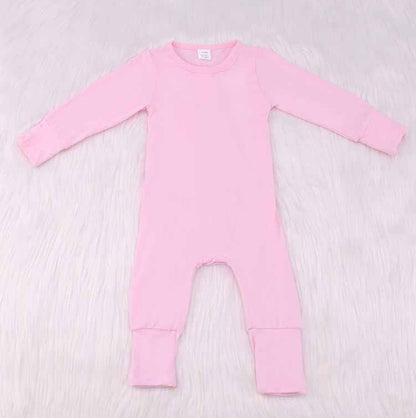 Solid Color Bamboo Fiber Baby Crawling Suit