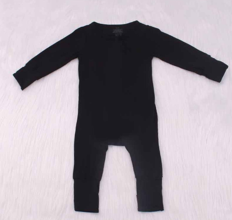 Solid Color Bamboo Fiber Baby Crawling Suit