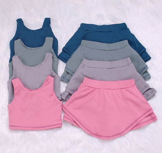 Solid Color Baby Yoga Sport  Set