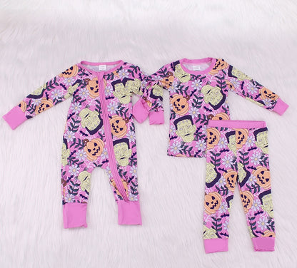 Vampire Pumpkin Print  Bamboo Fiber Baby Set（Big）