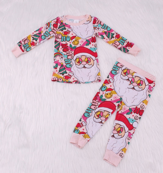 Santa Claus Print  Bamboo Fiber Baby Set