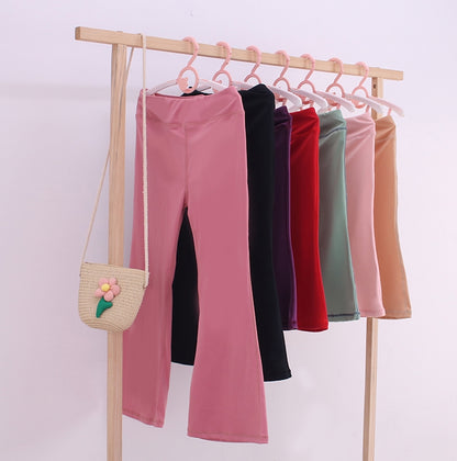 Solid Baby Yoga Flared Trousers