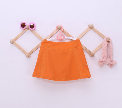 Crisp Orange Yoga Baby Dress/Culottes（Big）