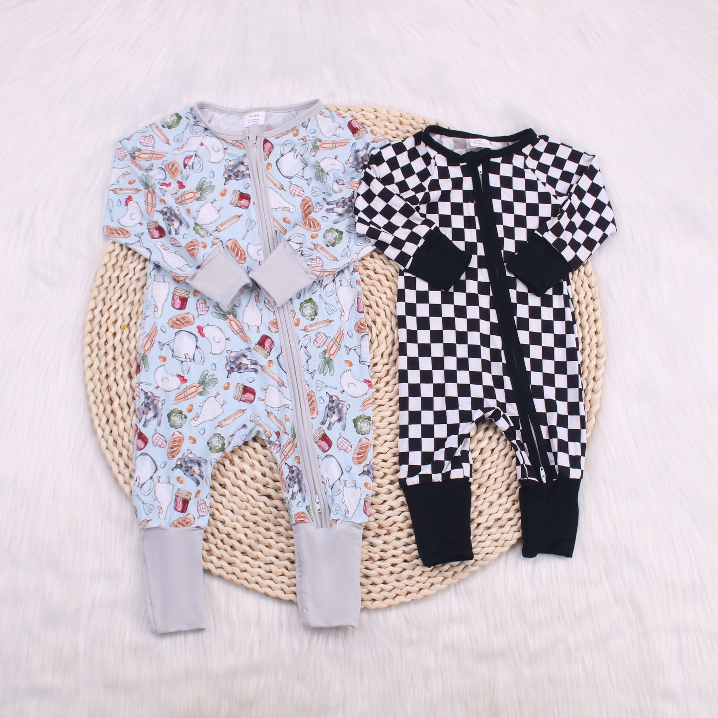 Printed Bamboo Fiber Baby Crawling Suit（Big）