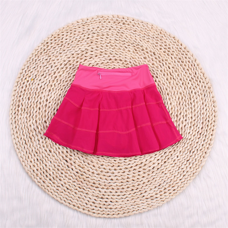 Solid Color Baby Yoga Pleated Skirt（Big）