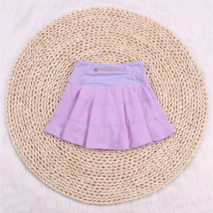 Solid Color Baby Yoga Pleated Skirt（Big）