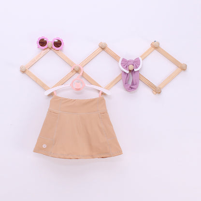 Crisp Beige Yoga Baby Dress/Culottes