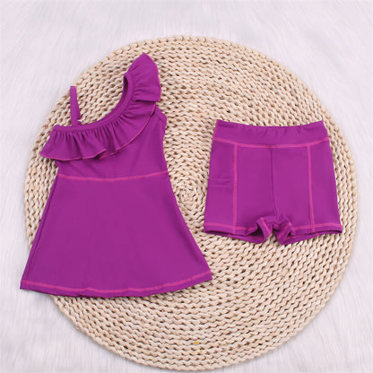 Solid Color Baby Yoga Slip Dress Set（Big）